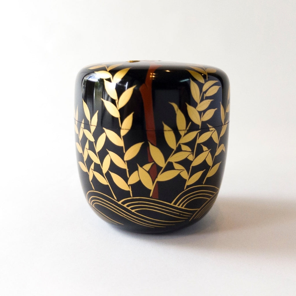 Tea Powder Container: Natsume, Kiri-awase (Kingfisher)